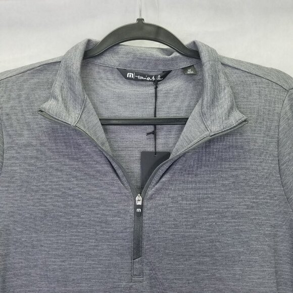 Travis Matthew Crestview 1/4 Zip Pullover Men's M Grey Heather Long Sleeve Logo - Picture 3 of 16